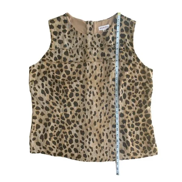 Merona Womens Sleeveless Leopard Print Top Blouse Size XXL - Picture 6 of 11